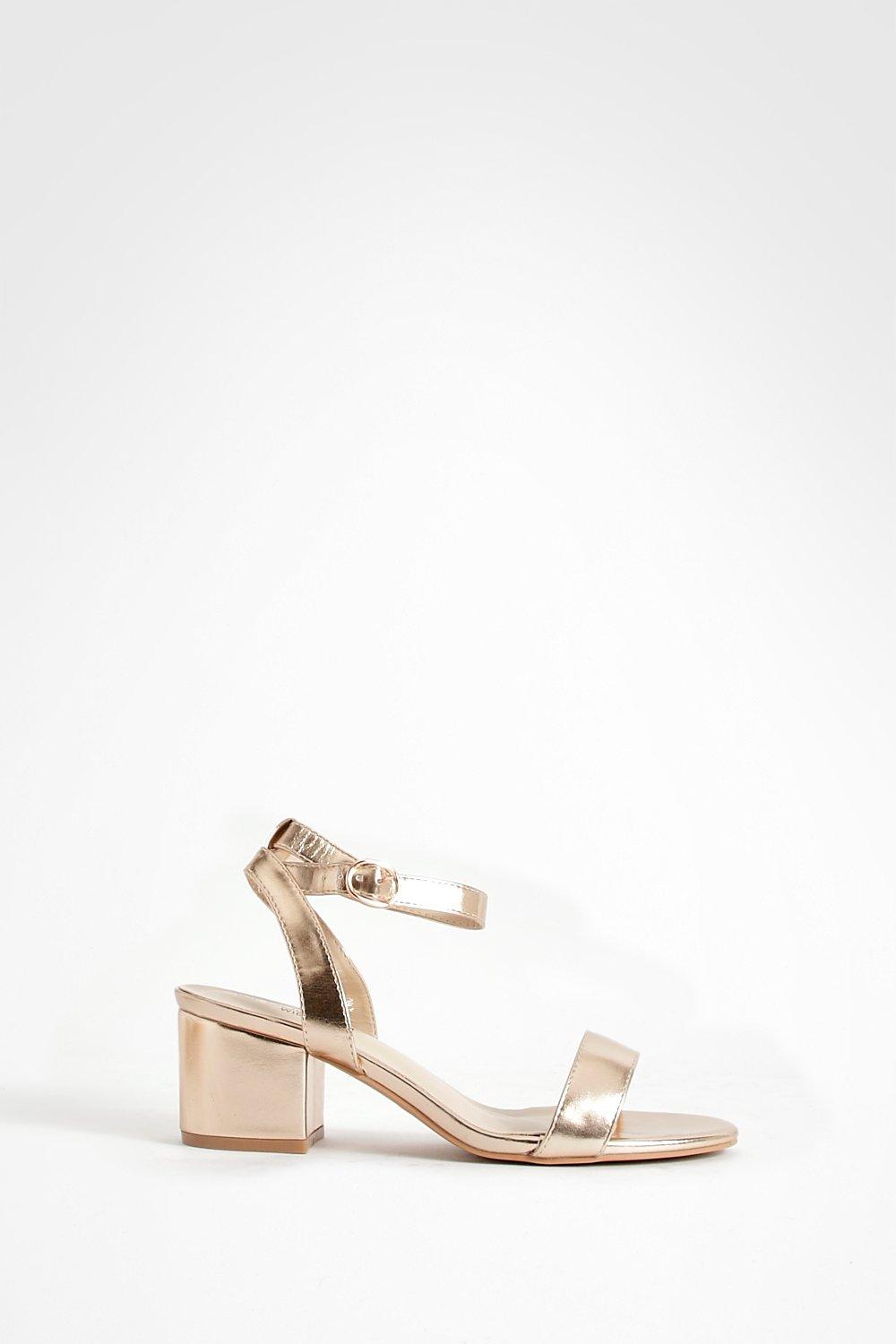 Rose gold best sale heels boohoo